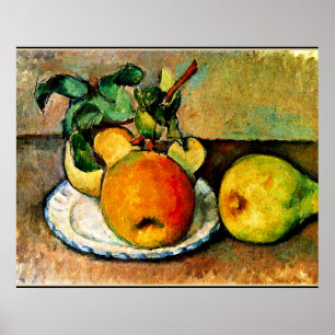 Cezanne - Stilleven met appels en peren Poster