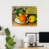 Cezanne - Stilleven met appels en peren Poster (Thuiskantoor)