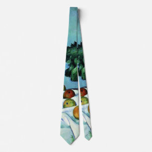 Cezanne - Stilleven met appels en primroses Stropdas