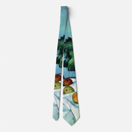 Cezanne - Stilleven met appels en primroses Stropdas (Achterkant)