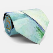 Cezanne - Stilleven met appels en primula's Stropdas (Opgerold)