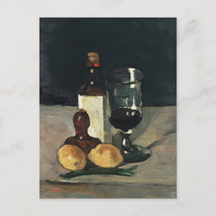 Cezanne - Stilleven met flesje, glas, leemons Briefkaart