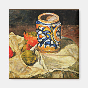 Cezanne - Stilleven met Italiaanse aardewerk Magneet