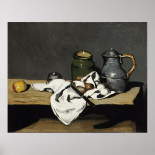 Cézanne - Stilleven met ketel Poster
