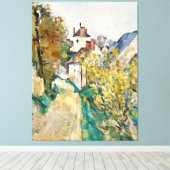 Cezanne, The House of Dr. Gachet, Auvers-sur-Oise, Canvas Afdruk (Insitu (Houten vloer))
