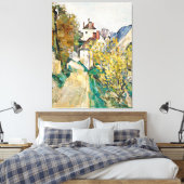 Cezanne, The House of Dr. Gachet, Auvers-sur-Oise, Canvas Afdruk (Insitu (Slaapkamer))