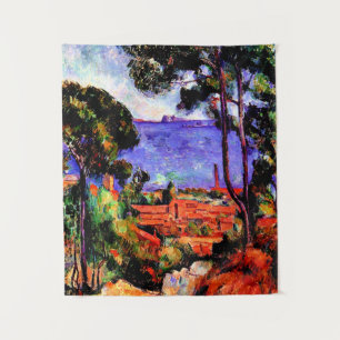 Cezanne - Uitzicht door de Bomen Wandkleed