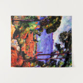Cezanne - Uitzicht door de bomen Wandkleed (Voorkant (horizontaal))