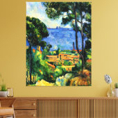 Cezanne - Uitzicht van de Estaque Canvas Afdruk (Insitu (Woonkamer))