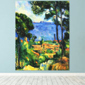 Cezanne - Uitzicht van de Estaque Canvas Afdruk (Insitu (Houten vloer))