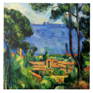 Cezanne - Uitzicht van l'Estaque, Tegeltje