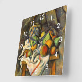 Cezanne Vase Paille Art Vierkante Klok (Hoek)