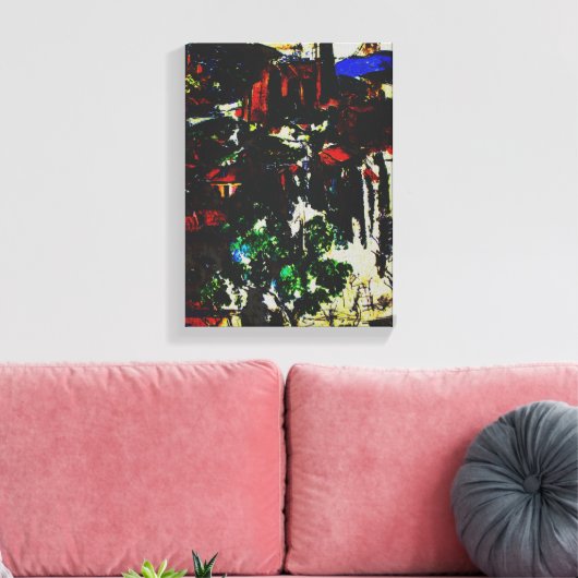 Cezanne Village in Gardanne Canvas Afdruk (Insitu (Woonkamer))