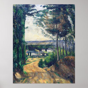 Cézanne - weg naar het meer poster