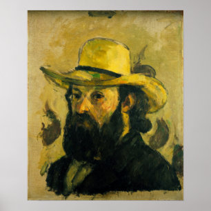 Cézanne - Zelfportret in een Pet Poster