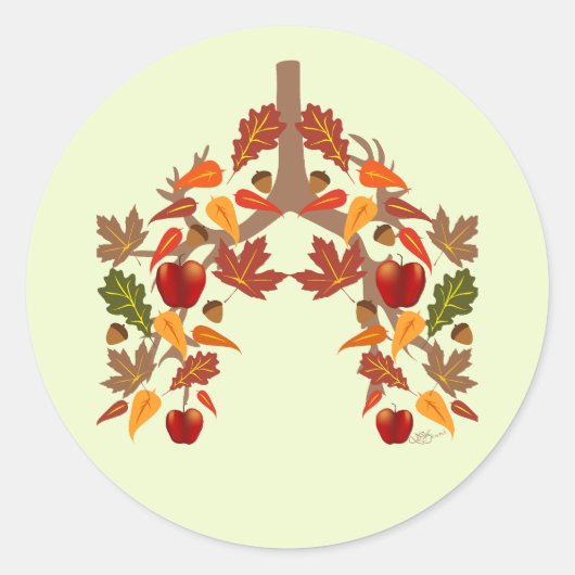 CF HERFST RONDE STICKER (Voorkant)