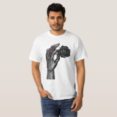 CF zwart roos t-shirt (Voorkant volledig)