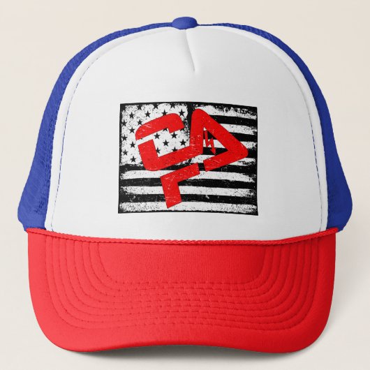 CFHV Red White Blue Trucker Hat Pet (Voorkant)