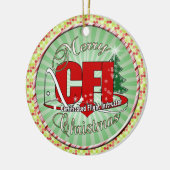 CFI CHRISTMAS-gecertificeerde vlieginstructeur Keramisch Ornament (Links)
