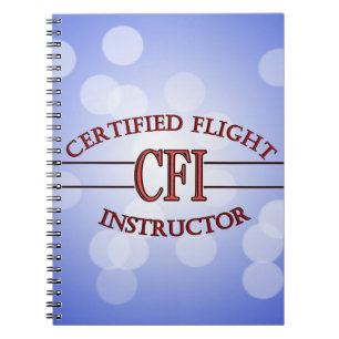 CFI LOGO RED CERTIFIFIFIFIFIED FLIGHT INSTRUCTOR NOTITIEBOEK