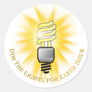 CFL Lamp Dim de Lichten Aarduur Ronde Sticker