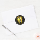 CFL-lamp dimmen de lichten Earth Hour Ronde Sticker (Envelop)