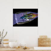 CFM56-5 Turbofan Jet Engine Poster (Keuken)