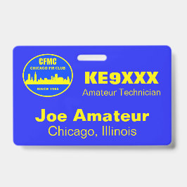 CFMC Horizontal Call Sign & Name Badge