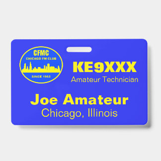 CFMC Horizontal Call Sign & Name Badge