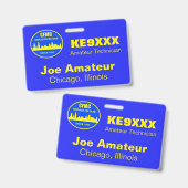 CFMC Horizontal Call Sign & Name Badge (Voor- en achterkant)