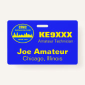 CFMC Horizontal Call Sign & Name Badge (Achterkant)