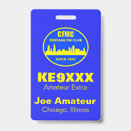 CFMC Verticale roepnaam en naambadge Badge