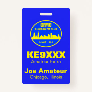 CFMC Verticale roepnaam en naambadge Badge