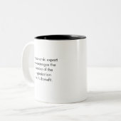 "CFO"-Mok Tweekleurige Koffiemok (Voorkant links)