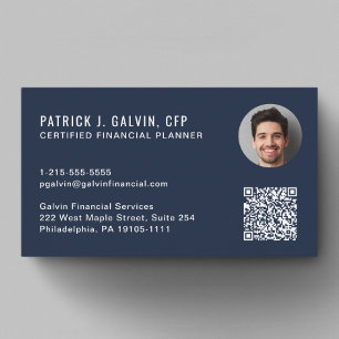 CFP Certified Financial Planner QR-code foto Visitekaartje