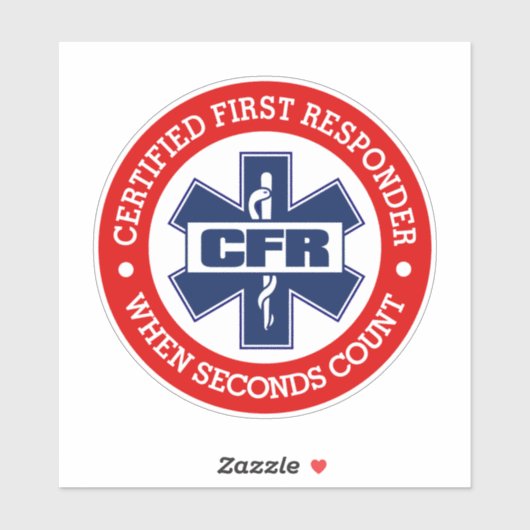 CFR (Certified First Responder) Sticker (Vel)