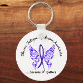 CFS Chronic Fatigue Syndrome Butterfly Sleutelhanger (Voorkant)