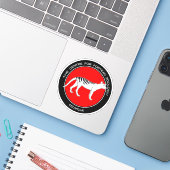 CFZ Logo-Sticker Sticker (Laptop met iPhone)