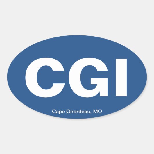 CGI/Cape Girardeau, MO Ovale Sticker (Voorkant)
