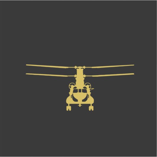 CH47 Chinook Fly Army Vinyl Decal Sticker (Voorkant)
