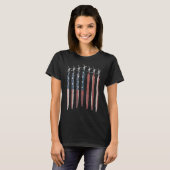 CH47 Chinook Helicopter American Flag Chinook Squa T-shirt (Voorkant volledig)