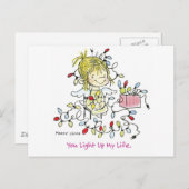 CH-001 het Lichte Leven van Kerstmis Feestdagenkaart (Voorkant / Achterkant)