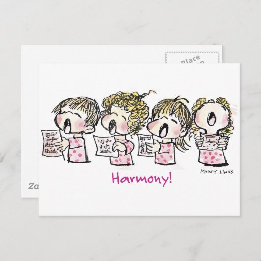 CH-003 Kerstmis Carol Feestdagenkaart (Voorkant / Achterkant)