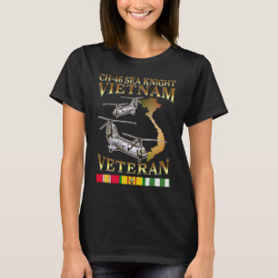 Ch 46 zee ridderhelikopter Vietnam Oorlogsveteraan T-shirt
