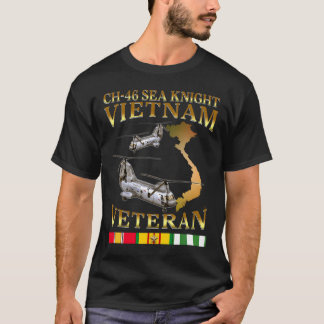 CH-46 Zee Ridderhelikopter Vietnam Oorlogsveteraan T-shirt