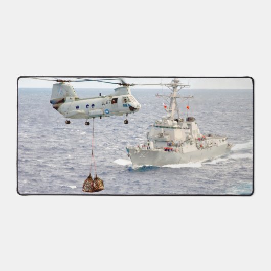 CH-46E SEA KNIGHT et DDG 82 (Recto)
