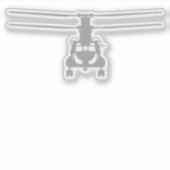 CH-47 Chinook Frontaal Uitzicht grijs Sticker (Voorkant)