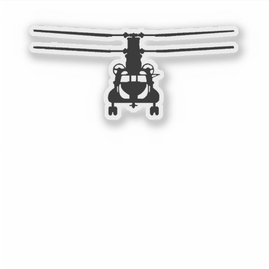 CH-47 Chinook Frontale Uitzicht sticker (Voorkant)