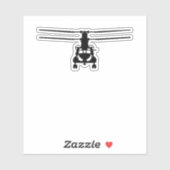 CH-47 Chinook Frontale Uitzicht sticker (Vel)