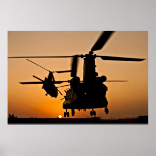 CH-47 CHINOOK HELICOPTER POSTER